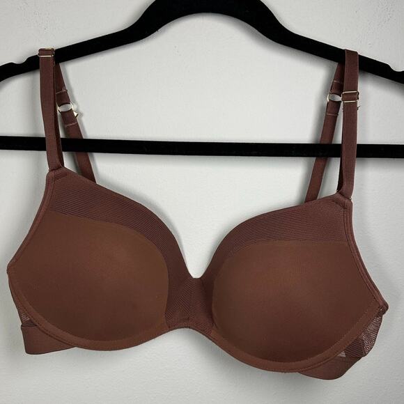 Lively Brown All Day No Wire Mesh Side Push Up Bra Size 34C - Picture 1 of 6